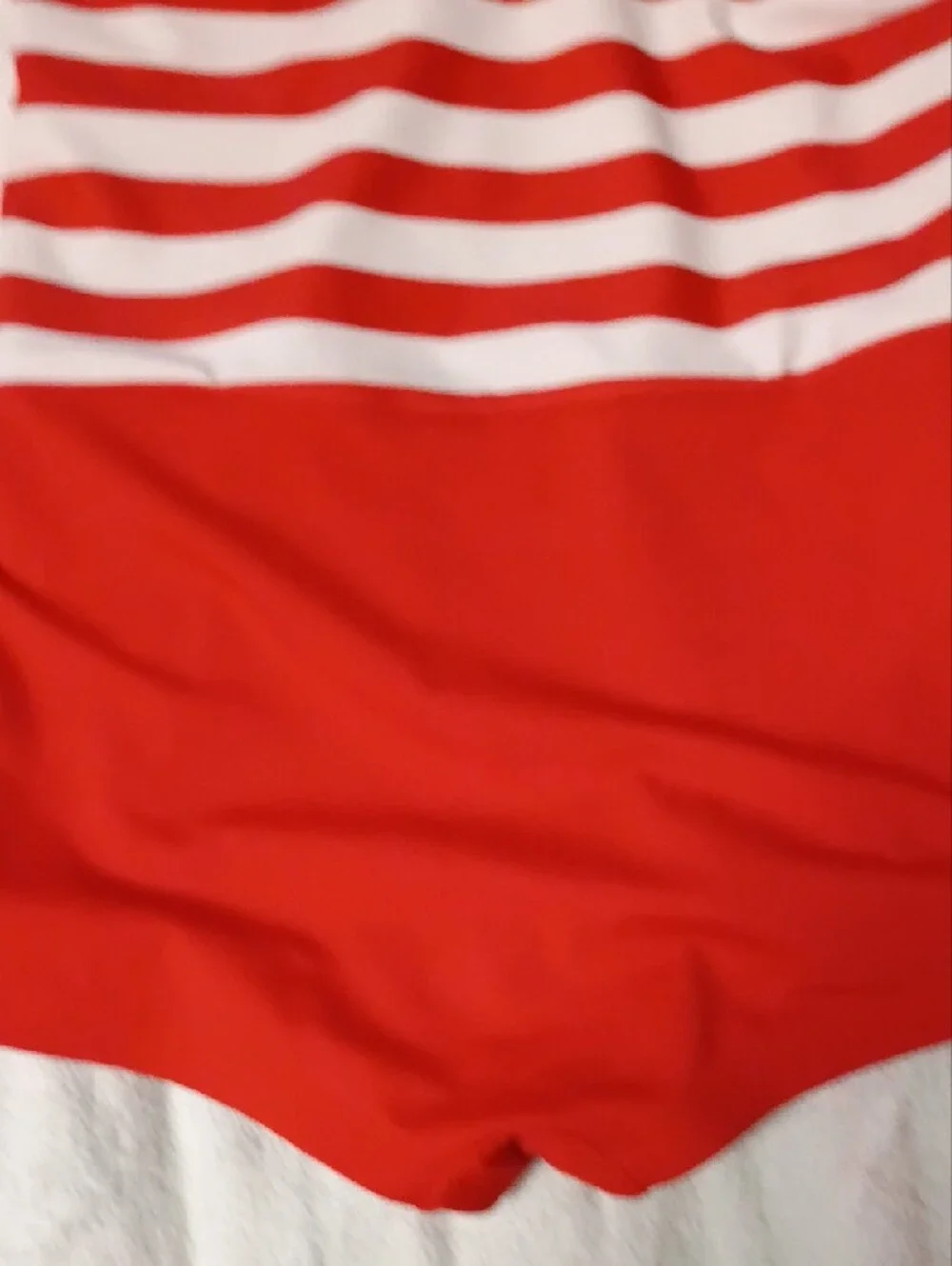 Janie and Jack Red and White Striped One-Piece with Bow